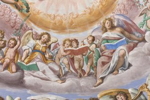 Engelen en putti zingen (detail)