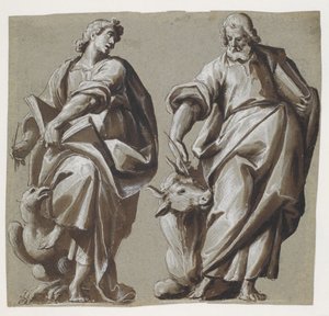 De evangelisten Johannes en Lucas