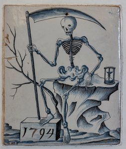 Plaquette met allegorie van de dood door Giovanni Meazzi