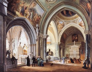 Binnen het Klooster in Altacomba door Giovanni Migliara