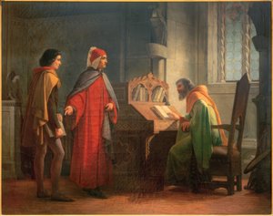 Dante Alighieri introduceert Giotto aan Guido Novello da Polenta