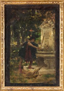 Bij de fontein