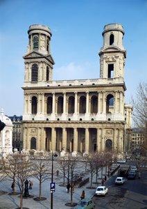 Gevel van de kerk van Saint-Sulpice, Parijs door Giovanni Niccolo Servandoni