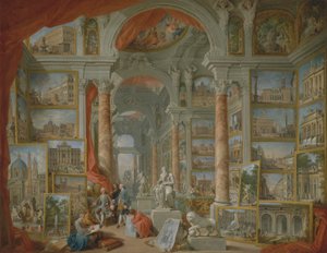 Fotogalerij met uitzichten op het moderne Rome door Giovanni Paolo Panini