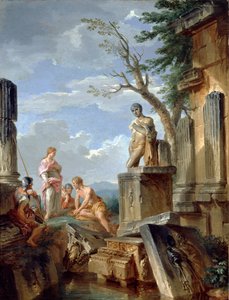 Ruïnes met een Sibylle en andere Figuren, ca. 1720 door Giovanni Paolo Panini