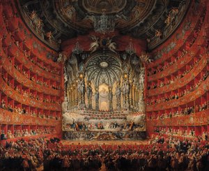 Concert gegeven door Kardinaal de La Rochefoucauld in het Argentijnse Theater in Rome, bij het Huwelijk van Louis de Dauphin, zoon van Lodewijk XV, met Marie-Josephe van Saksen, 1747