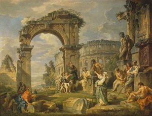Cumaeense Sibyl voorspelde de geboorte van Christus door Giovanni Paolo Pannini