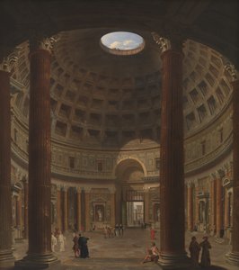 Interieur van het Pantheon, Rome door Giovanni Paolo Pannini