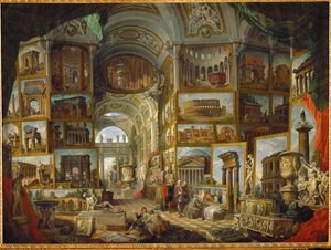 Galerij van beelden van het oude Rome, geschilderd ...