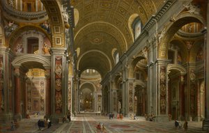 Interieur van de Sint Pieter, Rome