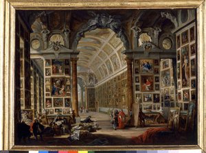 De galerij van Kardinaal Silvio Valenti Gonzague door Giovanni Paolo Pannini