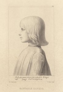 Portret van de kunstenaar Raphael als jonge jongen door Giovanni Santi or Sanzio