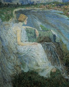 Liefde bij de Bron van het Leven (detail) door Giovanni Segantini