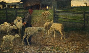 Terug naar de Kudde door Giovanni Segantini