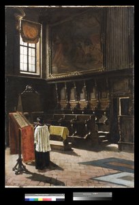 Het koor van de kerk van Sant