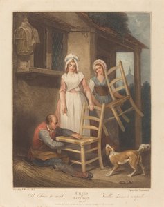 Oude Stoelen om te Repareren door Giovanni Vendramini after Francis Wheatley