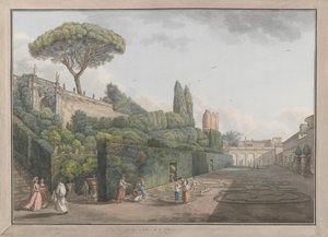 Tuin van Palazzo Colonna, ca. 1780 door Giovanni Volpato, Louis Ducros