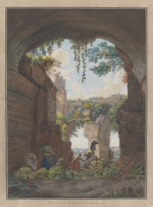 Interieur van de Baden van Caracalla door Giovanni Volpato, Louis Ducros