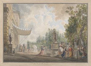 Villa Borghese, ca. 1780 door Giovanni Volpato, Louis Ducros