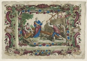 Bouw van de Ark van Noach door Giovanni Volpato (possibly)