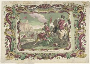 Soldaten in een strijd voor een fort door Giovanni Volpato (possibly)
