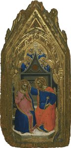 De kroning van de Maagd met vier engelen door Giovanni da Bologna