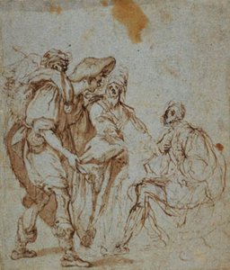 Josefs broers tonen zijn bebloede jas aan Jakob door Giovanni da San Giovanni