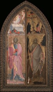 Sint Jacobus Major en Opstanding, Sint Johannes de Doper en Kruisiging door Giovanni dal Ponte