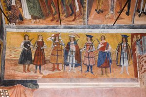 De Lokale Heilige Ridders (de Zeven Martelaren van het Thebaanse Legioen) door Giovanni di Cherasco Botoneri