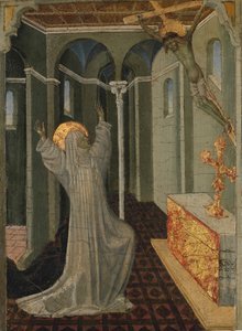 Sint Catharina van Siena ontvangt de stigmata door Giovanni di Paolo