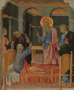 Sint Jan de Evangelist wekt Drusiana op, ca. 1460 door Giovanni di Paolo