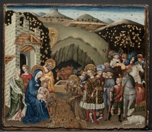 De aanbidding der wijzen, 1440-45 door Giovanni di Paolo