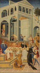 Het hoofd van Johannes de Doper voor Herodes gebracht, 1455-60