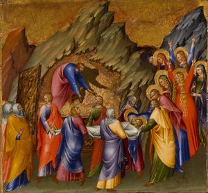 De Graflegging van Christus, van het Malavolti altaarstuk door Giovanni di Paolo di Grazia