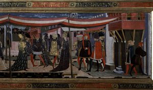 Frontaal van de Adimari Cassone, detail van het rechtergedeelte, c.1450 (detail)