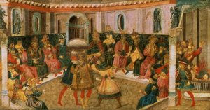 De Dood van Julius Caesar, c.1446-50 door Giovanni di Tommaso Angelo