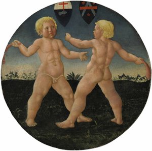 Een partijtje spelen: Twee spelende jongens