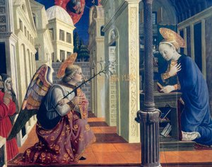 Aankondiging (detail) door Girolamo Giovanni