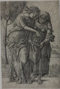Judith met het hoofd van Holofernes door Girolamo Mocetto
