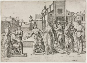 De Laster van Apelles door Girolamo Mocetto