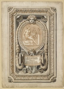 Ontwerp voor een gegraveerde edelsteen in een sierlijke setting door Girolamo Odam