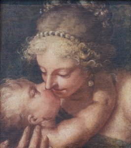 Liefde die Venus kust door Girolamo Pellegrini