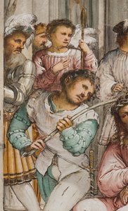 Centrale Beuk, Vierde Zuidelijke Span, Kroning met Doornen, Girolamo Romanino door Girolamo Romanino