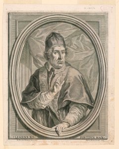 Portret van paus Clemens XI door Girolamo Rossi