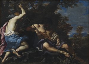 Mercurius doodt Argus door Girolamo Troppa