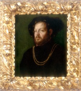 Portret van een man, werk van Girolamo da Carpi, bewaard in de Galleria Estense in Modena door Girolamo da Carpi