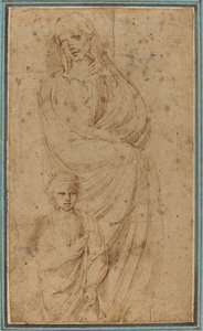 Twee Figuren door Girolamo da Carpi