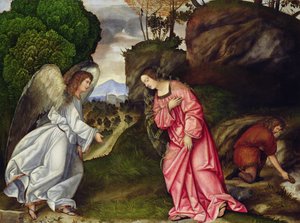 Hagar en de Engel door Girolamo da Treviso II
