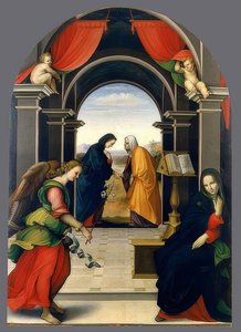 Aankondiging en Maria Bezoek door Girolamo del Pacchia