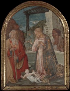 De Geboorte van Christus door Girolamo di Benvenuto